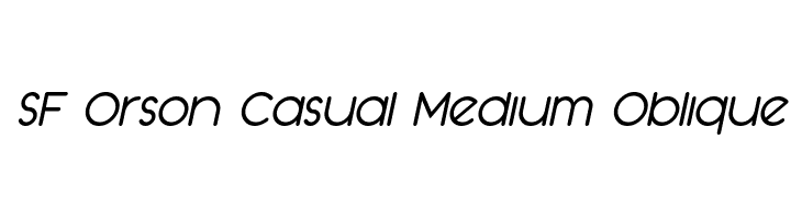 SF Orson Casual Medium Oblique Font