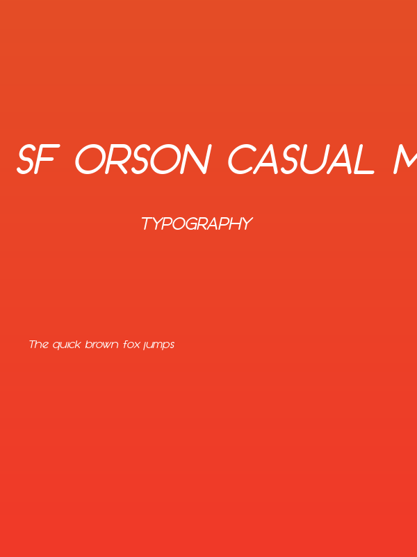 SF Orson Casual Medium Oblique Poster