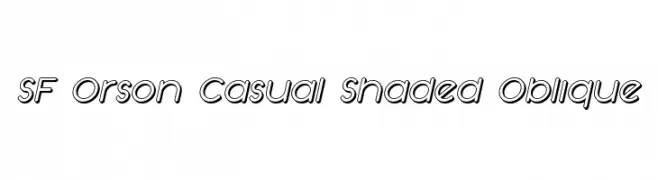 SF Orson Casual Shaded Oblique  Скачать бесплатные шрифты