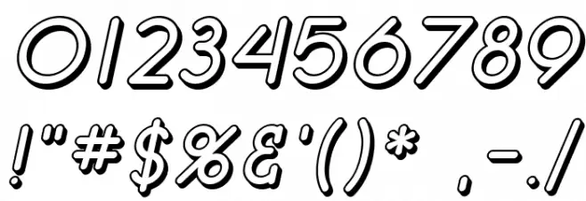 SF Orson Casual Shaded Oblique Font OTHER CHARS