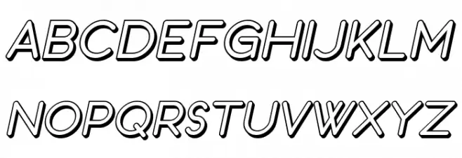 SF Orson Casual Shaded Oblique Schriftart Groß