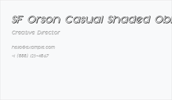 SF Orson Casual Shaded Oblique Business Card