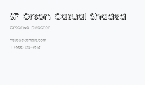 SF Orson Casual Shaded Business Card