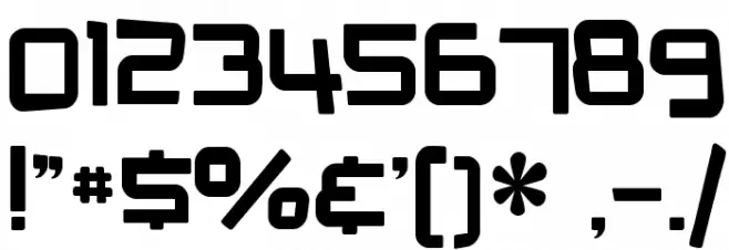 SF Outer Limits DistUpright フォント その他の文字