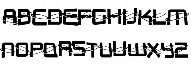 SF Outer Limits DistUpright フォント 大文字
