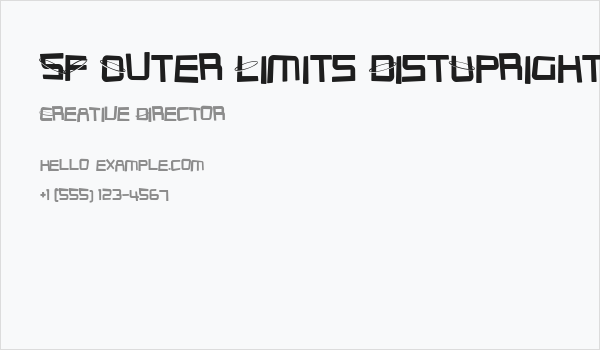 SF Outer Limits DistUpright Business Card