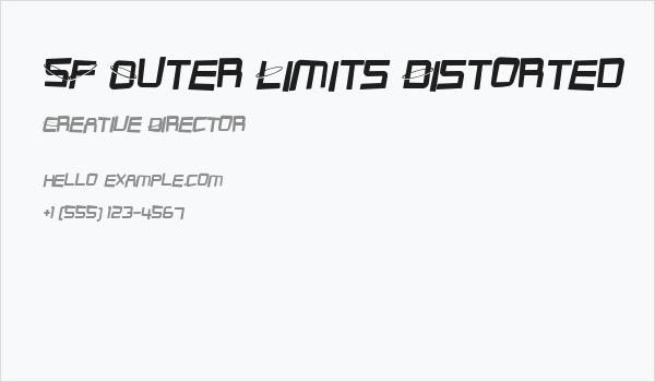 SF Outer Limits Distorted Business Card