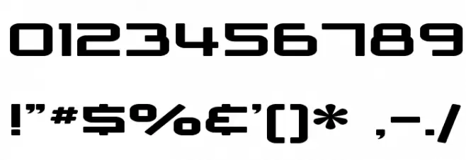 SF Outer Limits ExtUpright Font OTHER CHARS