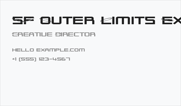 SF Outer Limits ExtUpright Business Card