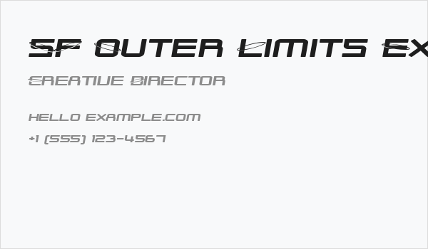 SF Outer Limits Extended Business Card