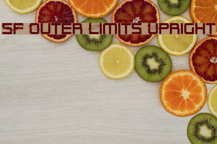 SF Outer Limits Upright Font examples