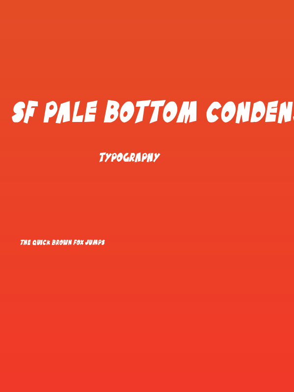 SF Pale Bottom Condensed Oblique Poster