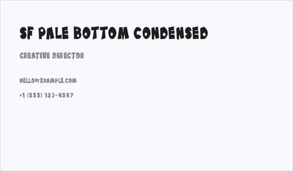 SF Pale Bottom Condensed Business Card