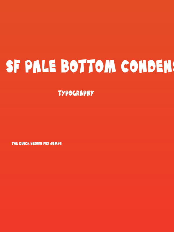 SF Pale Bottom Condensed Poster