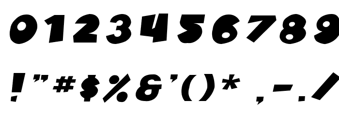 SF Pale Bottom Extended Oblique Font OTHER CHARS
