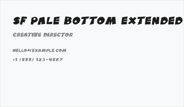 SF Pale Bottom Extended Oblique Business Card