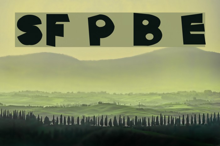 SF Pale Bottom Extended Font examples