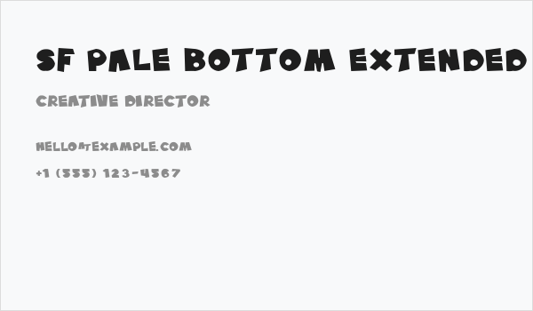 SF Pale Bottom Extended Business Card