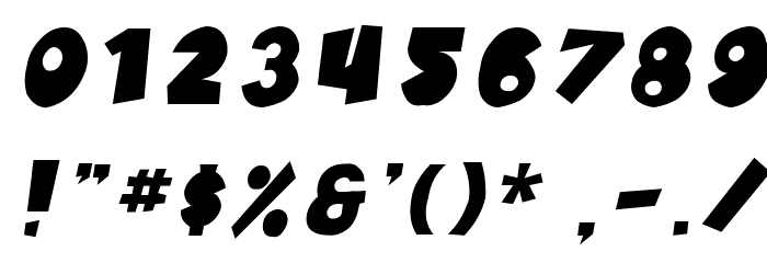 SF Pale Bottom Oblique Font OTHER CHARS