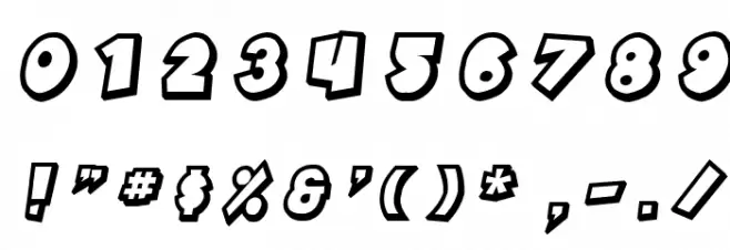 SF Pale Bottom Shaded Oblique Font OTHER CHARS