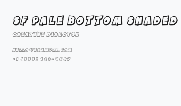 SF Pale Bottom Shaded Oblique Business Card