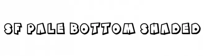 SF Pale Bottom Shaded  フリーフォントのダウンロード