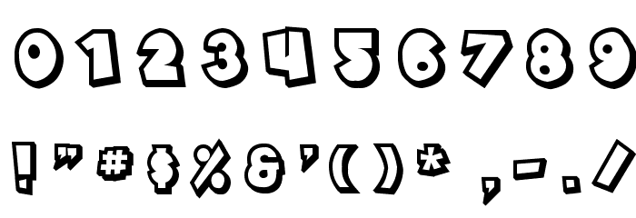 SF Pale Bottom Shaded Font OTHER CHARS