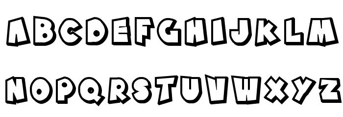 SF Pale Bottom Shaded Font LOWERCASE