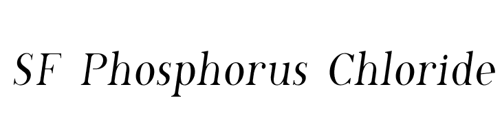 SF Phosphorus Chloride Font