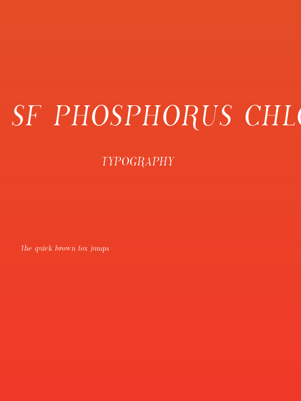 SF Phosphorus Chloride Poster