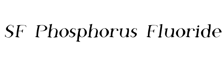 SF Phosphorus Fluoride Font