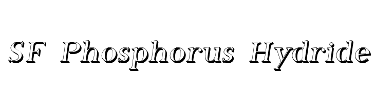 SF Phosphorus Hydride Font