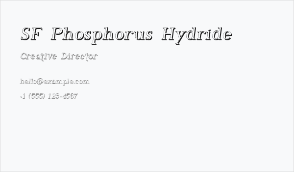 SF Phosphorus Hydride Business Card