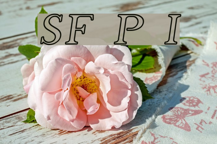 SF Phosphorus Iodide Font examples