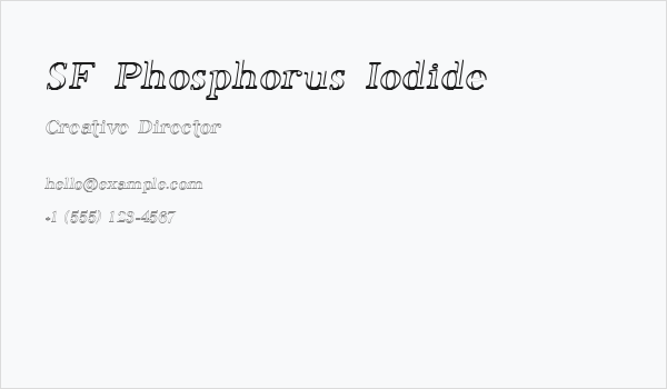 SF Phosphorus Iodide Business Card