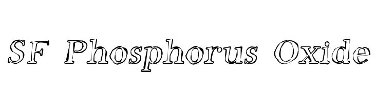 SF Phosphorus Oxide  नि: शुल्क फ़ॉन्ट्स डाउनलोड