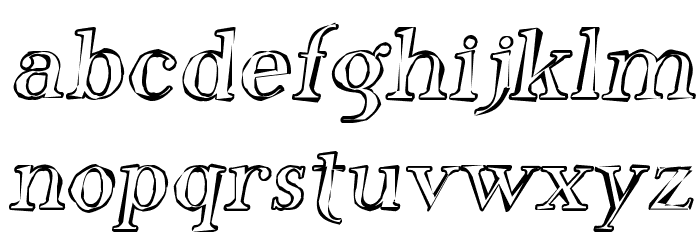 SF Phosphorus Oxide Font LOWERCASE