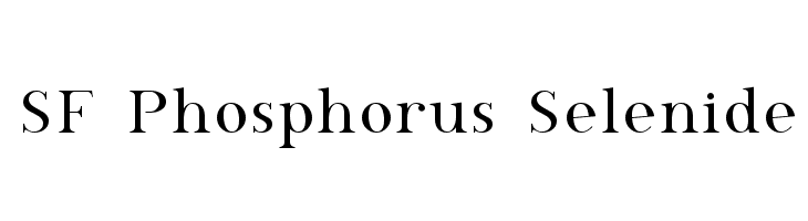 SF Phosphorus Selenide  font caratteri gratis