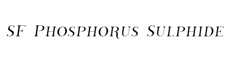 SF Phosphorus Sulphide Font