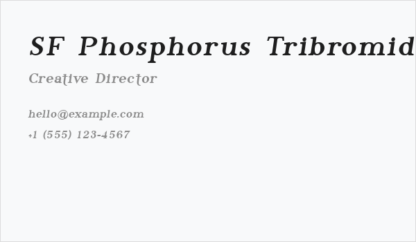 SF Phosphorus Tribromide Business Card