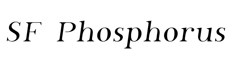 SF Phosphorus Font
