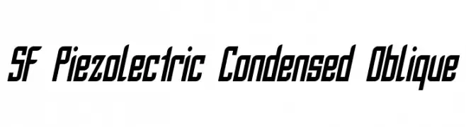 SF Piezolectric Condensed Oblique  免费字体下载