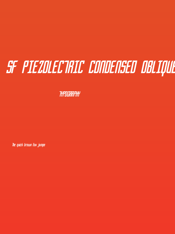 SF Piezolectric Condensed Oblique Poster