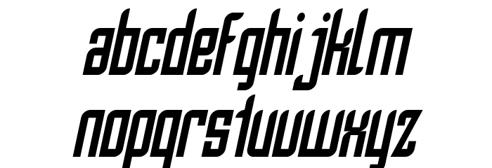 SF Piezolectric Condensed Oblique Шрифта строчной