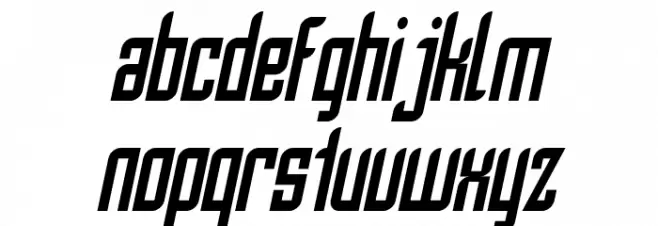 SF Piezolectric Condensed Oblique 字体 小写