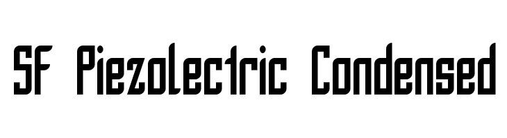 SF Piezolectric Condensed  Frei Schriftart Herunterladen