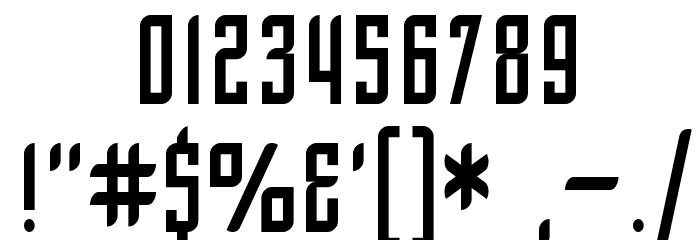 SF Piezolectric Condensed Font OTHER CHARS