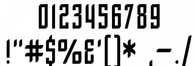 SF Piezolectric Condensed Font OTHER CHARS