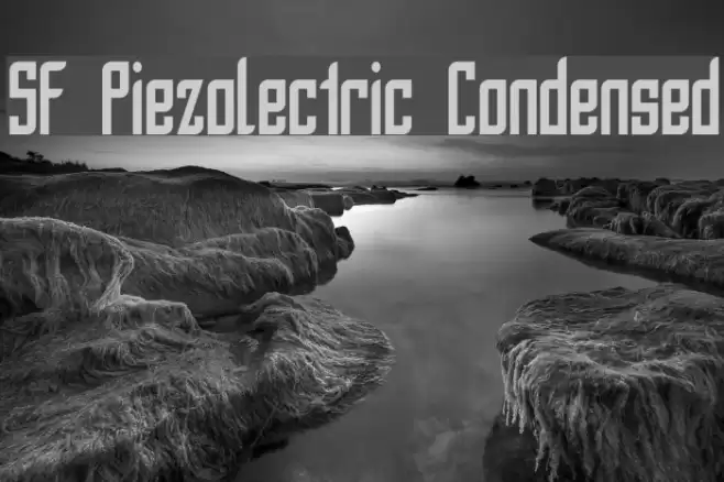 SF Piezolectric Condensed Font examples
