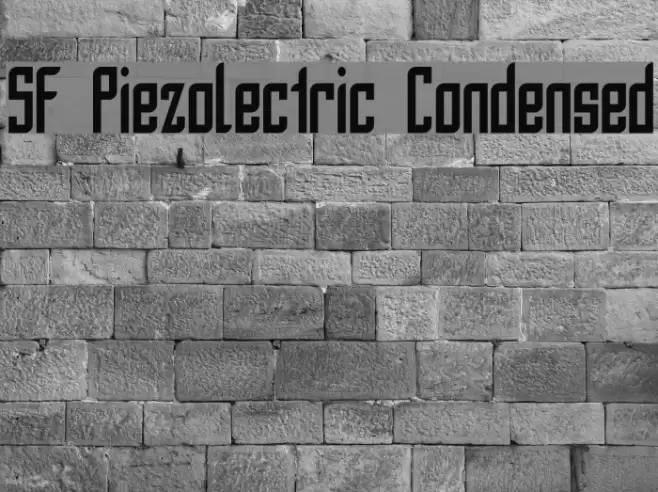 SF Piezolectric Condensed Font examples
